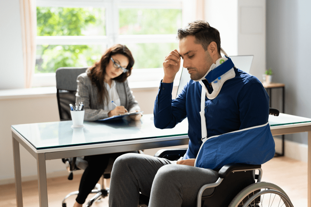 workers compensation, man in wheelchair